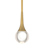 Georgia Color-Select Pendant - Antique Brushed Brass / Crystal