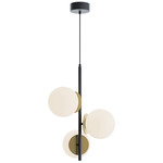 Arren Color-Select Pendant - Black / Light Antique Brass / White