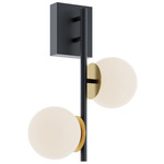 Arren Color-Select Wall Sconce - Black / Light Antique Brass / White