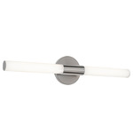 Dion Color-Select Bathroom Vanity Light - Satin Nickel / White