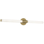 Dion Color-Select Bathroom Vanity Light - Antique Brass / White