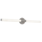Dion Color-Select Bathroom Vanity Light - Satin Nickel / White