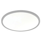 Edge 120-277V Color-Select Ceiling Light - Satin Nickel / White