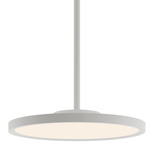 Edge Color-Select Round Pendant - Satin Nickel / White