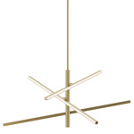 Knoll Color-Select Pendant - Antique Brass / White