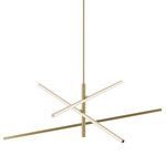 Knoll Color-Select Pendant - Antique Brass / White
