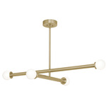 Lane Color-Select Pendant - Antique Brass / White