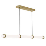Miami Color-Select Linear Pendant - Antique Brass / White