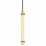 Miami Color-Select Pendant - Antique Brass / White