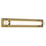 Miami Color-Select Bathroom Vanity Light - Antique Brass / White