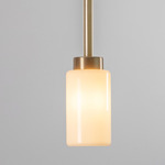 Farol Pendant - Brushed Brass / Opal