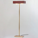 Kernel Floor Lamp - Brass / Oxblood
