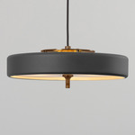 Revolve Pendant - Antique Brass / Black