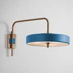 Revolve Wall Sconce - Antique Brass / Blue