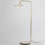 Revolve Floor Lamp - Brushed Brass / White