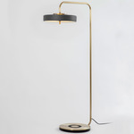 Revolve Floor Lamp - Brushed Brass / Black