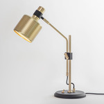 Riddle Table Lamp - Brushed Brass / Black