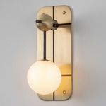 Rift Wall Sconce - Brushed Brass / Opal