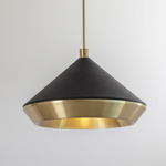Shear Pendant - Brushed Brass / Black