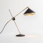 Shear Table Lamp - Brushed Brass / Black