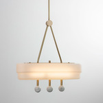Spate Pendant - White Marble / Opal