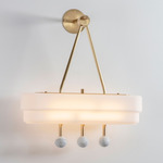 Spate Wall Sconce - White Marble / Opal