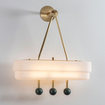 Spate Wall Sconce - Green Marble / Opal