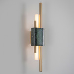 Tanto Wall Sconce - Green Marble / Brushed Brass