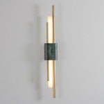 Tanto Wall Sconce - Green Marble / Brushed Brass