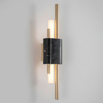 Tanto Wall Sconce - Black Marble / Brushed Brass