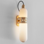 Occulo Wall Sconce - Brushed Brass / Opal
