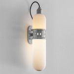 Occulo Wall Sconce - Satin Nickel / Opal