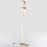 Occulo Floor Lamp - Brushed Brass / Opal