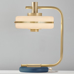 Masina Table Lamp - Brushed Brass / Textured Blue
