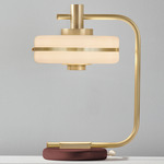 Masina Table Lamp - Brushed Brass / Oxblood