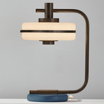 Masina Table Lamp - Dark Bronze / Textured Blue
