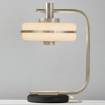 Masina Table Lamp - Satin Nickel / Black