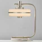 Masina Table Lamp - Satin Nickel / Textured Cream