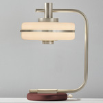 Masina Table Lamp - Satin Nickel / Oxblood