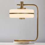 Masina Table Lamp - Antique Brass / Satin Dove