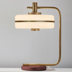 Masina Table Lamp - Antique Brass / Oxblood
