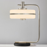 Masina Table Lamp - Satin Nickel / Black