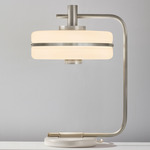 Masina Table Lamp - Satin Nickel / Textured Cream