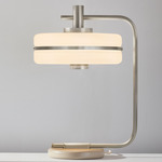 Masina Table Lamp - Satin Nickel / Satin Dove