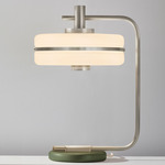 Masina Table Lamp - Satin Nickel / Satin Olive