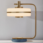 Masina Table Lamp - Antique Brass / Textured Blue