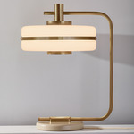 Masina Table Lamp - Antique Brass / Satin Dove