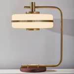 Masina Table Lamp - Antique Brass / Oxblood