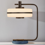 Masina Table Lamp - Dark Bronze / Textured Blue