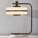 Masina Table Lamp - Dark Bronze / Textured Cream